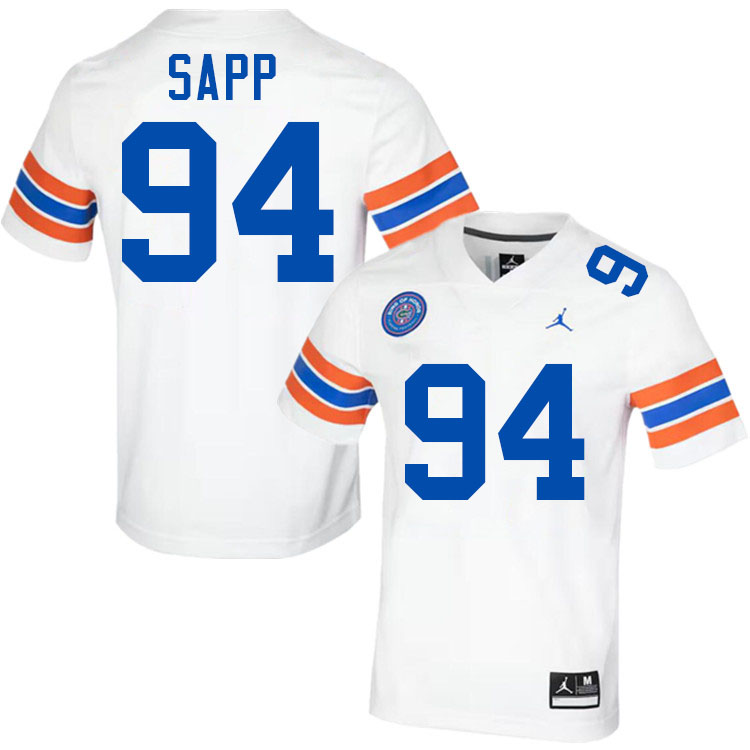 #94 Tyreak Sapp Gators Jersey,Florida Gators College Football Jerseys Stitched-Throwback White